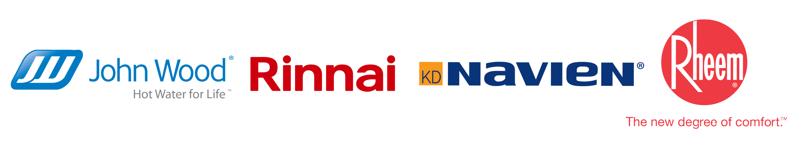 Absolute Plumbing Solutions has certified technicians who can service your John Wood, Rinnai, Vaview and Rheem installations and replacements.
