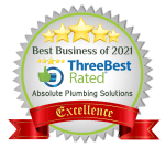 Absolute Plumbing Solutions received an excellence award for the Best Business of 2021.